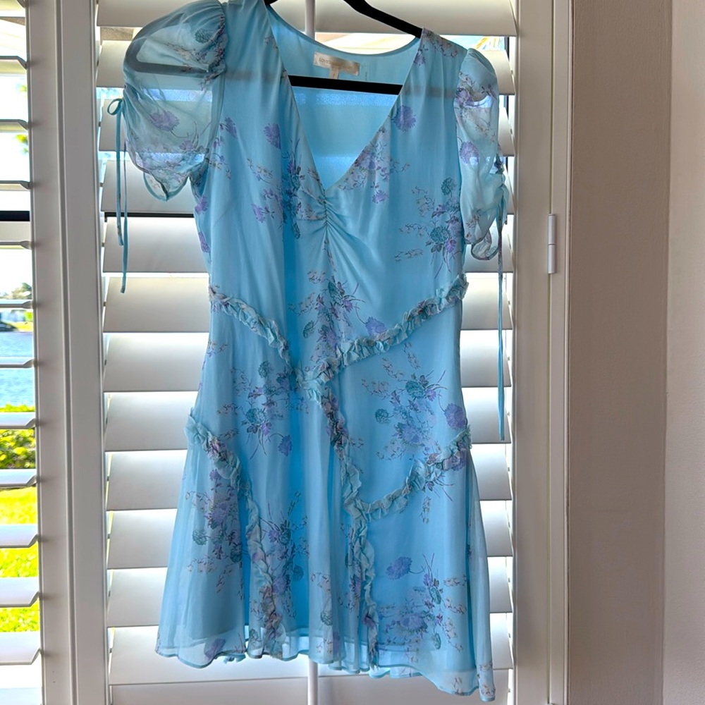 Blue floral loveshackfancy dress size 0